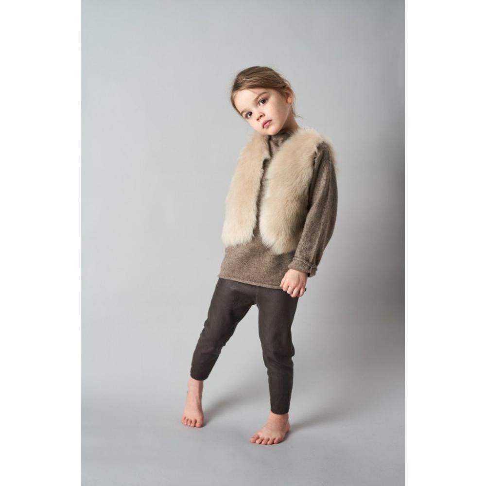 Belle Enfant Genuine Leather Leggings Black– Girls | size 12-18mo